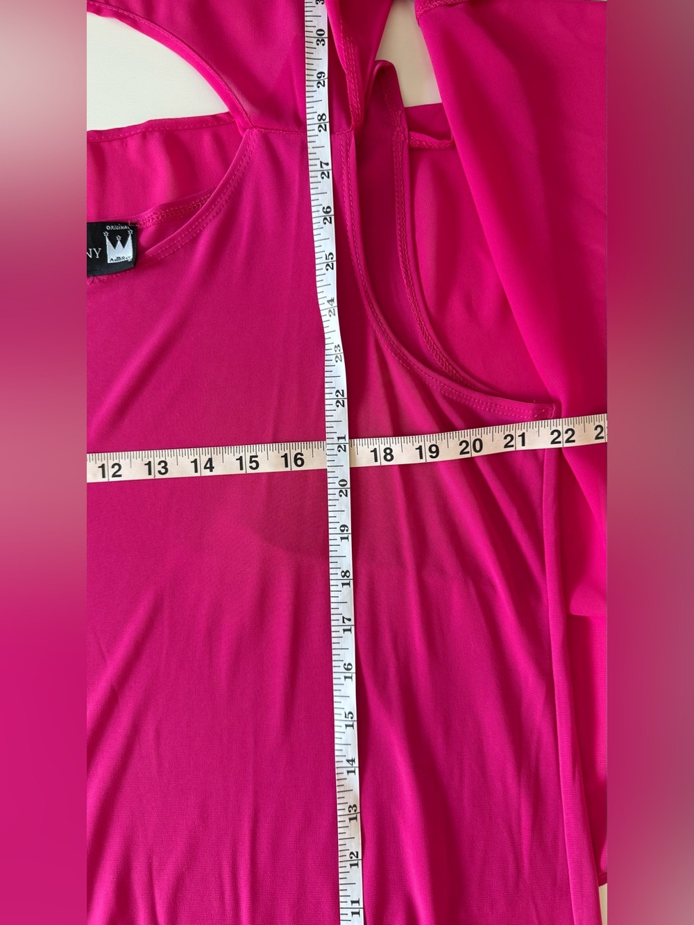 Flowy Hot Pink Layered Tunic Top - Picture 7 of 8